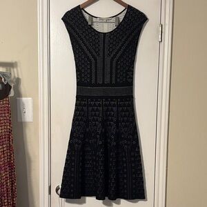 41 Hawthorn Black Geometric Mini Dress